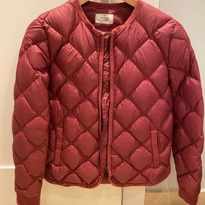 Marine Layer Meredith Puffer Size XS Burgundy